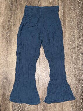 Lotus And Luna Women’s Size XL Blue Wide Leg Flare Pants